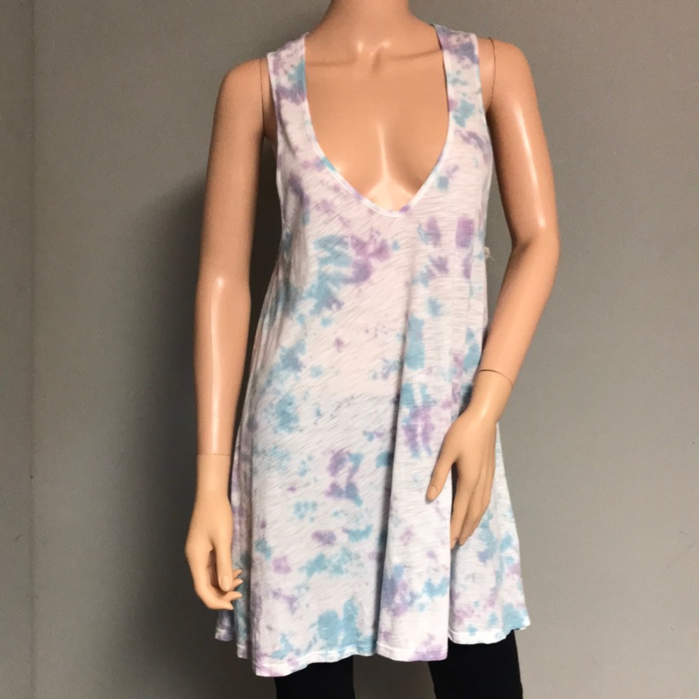 Show Me Your Mumu XS sleeveless tank tunic top swim cover tie dyed